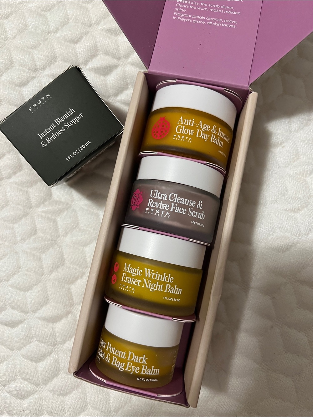 4-Piece Glow & Repair Scrub & Balm Set - Yellow and Gray